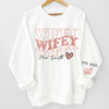 Chaque jour je suis avec toi, je t'aime plus - Sweat-shirt unisexe personnalisé pour couple avec motif sur la manche - Cadeau pour mari, femme, anniversaire