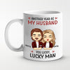 Another Year As My Boyfriend - Couple Personalized Custom Mug - Gift For Husband Wife, Anniversary