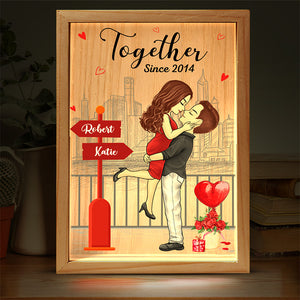 I'm Always Here For You - Couple Personalized Custom Frame Light Box - Gift For Husband Wife, Anniversary