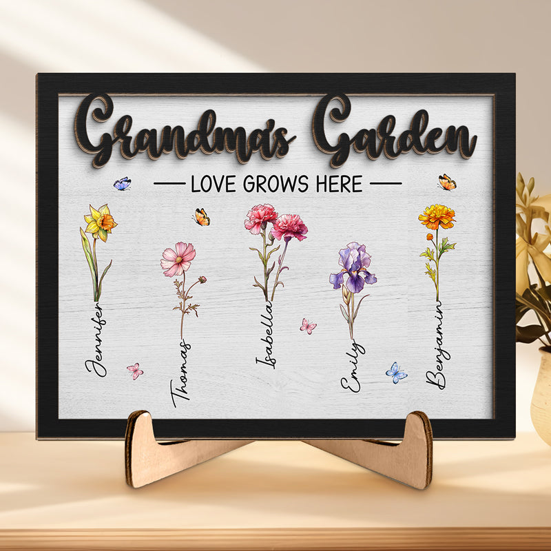 I Love My Grandkids - Family Personalized Custom 2-Layered Wooden Plaq -  Pawfect House