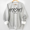 Mom Means Everything - Family Personalized Custom Unisex Sweatshirt With Design On Sleeve - Birthday Gift For Mom