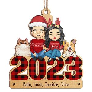 Our Family Is Everything - Dog & Cat Personalized Custom Ornament - Wood Custom Shaped - Christmas Gift For Pet Owners, Pet Lovers