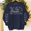 This Mama Bear Wears Her Heart On Her Sleeve - Family Personalized Custom Unisex Sweatshirt With Design On Sleeve - Gift For Mom