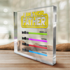 I'm Their Father - Family Personalized Custom Square Shaped Acrylic Plaque - Father's Day, Birthday Gift For Dad