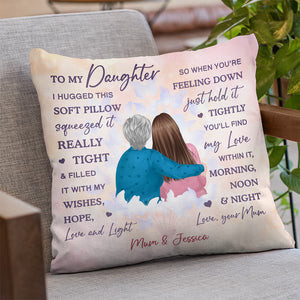 My Wishes Hope Love And Light - Family Personalized Custom Pillow - Birthday Gift From Mom