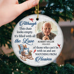 Custom Photo It's Filled With All The Love - Memorial Personalized Custom Ornament - Ceramic Round Shaped - Christmas Gift, Sympathy Gift For Family Members