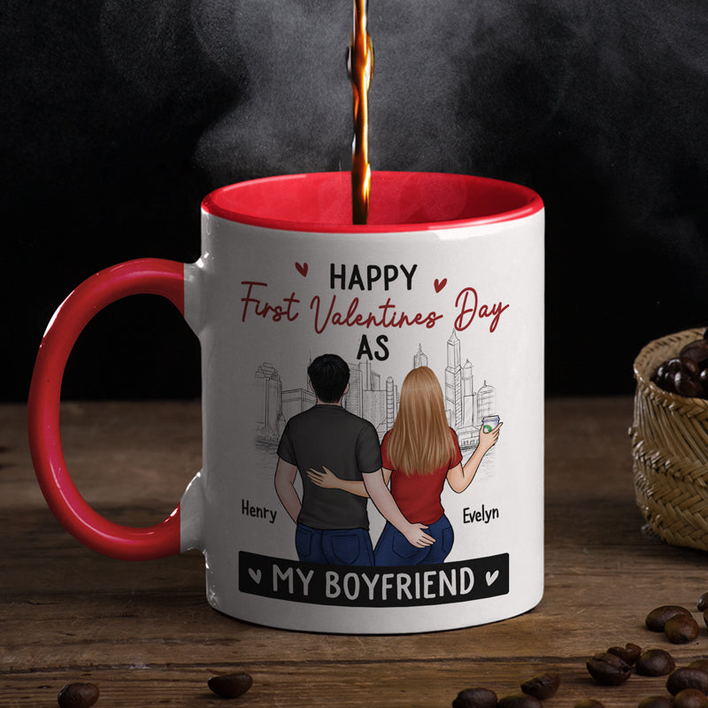 We're All In This Together - Couple Personalized Custom Accent Mug - Valentine Gift For Husband Wife, Anniversary, First Valentines Together