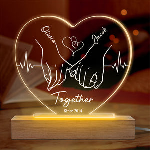 Annoying Each Other - Couple Personalized Custom Heart Shaped 3D LED Light - Gift For Husband Wife, Anniversary