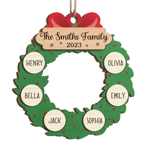 Every Christmas I Wrap My Family In Love - Family Personalized Custom Ornament - Wood Custom Shaped - Christmas Gift For Family Members, Pet Owners, Pet Lovers