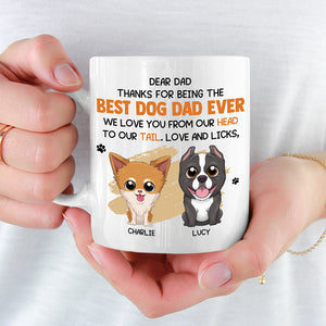 Love You From Head To Tail - Dog Personalized Custom Mug - Gift For Pet Owners, Pet Lovers