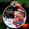 Our First Christmas Married - Couple Personalized Custom Ornament - Acrylic Custom Shaped - Christmas Gift For Husband Wife, Anniversary