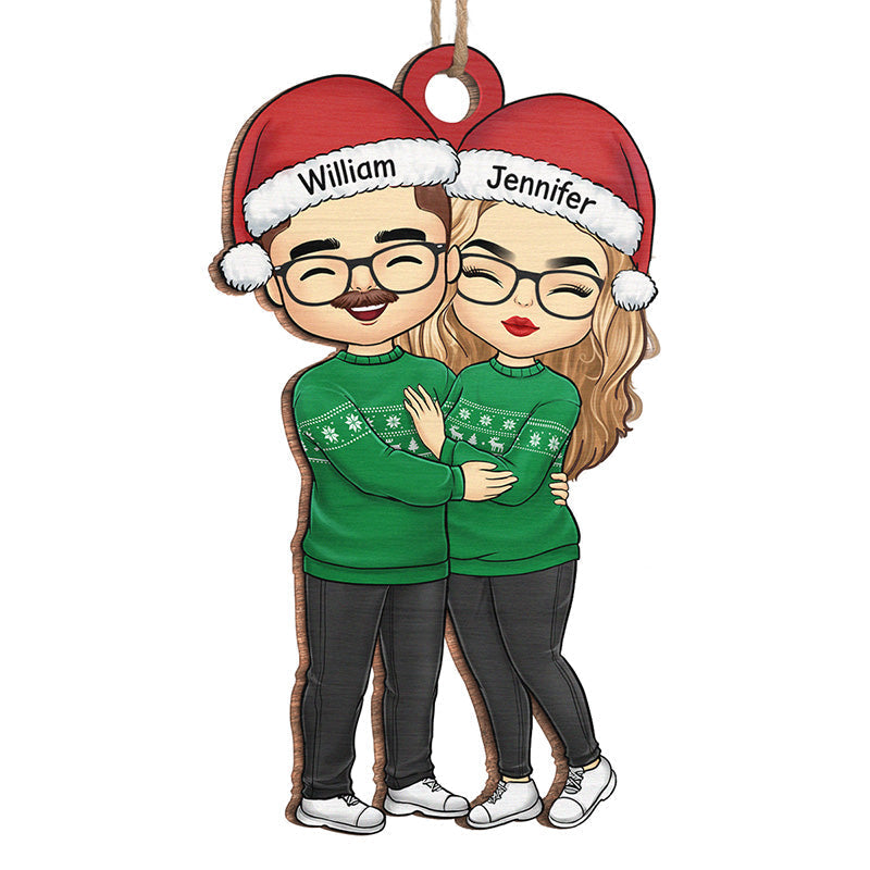 Baby It's Cold Outside - Couple Personalized Custom Ornament - Acrylic Custom Shaped - Christmas Gift For Husband Wife, Anniversary