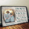 There Is No One, Who Misses You More Than Me - Memorial Personalized Custom Horizontal Poster - Sympathy Gift For Husband Wife