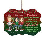 Custom Name Funny Besties Christmas Gifts for Friends - Personalized Ornament