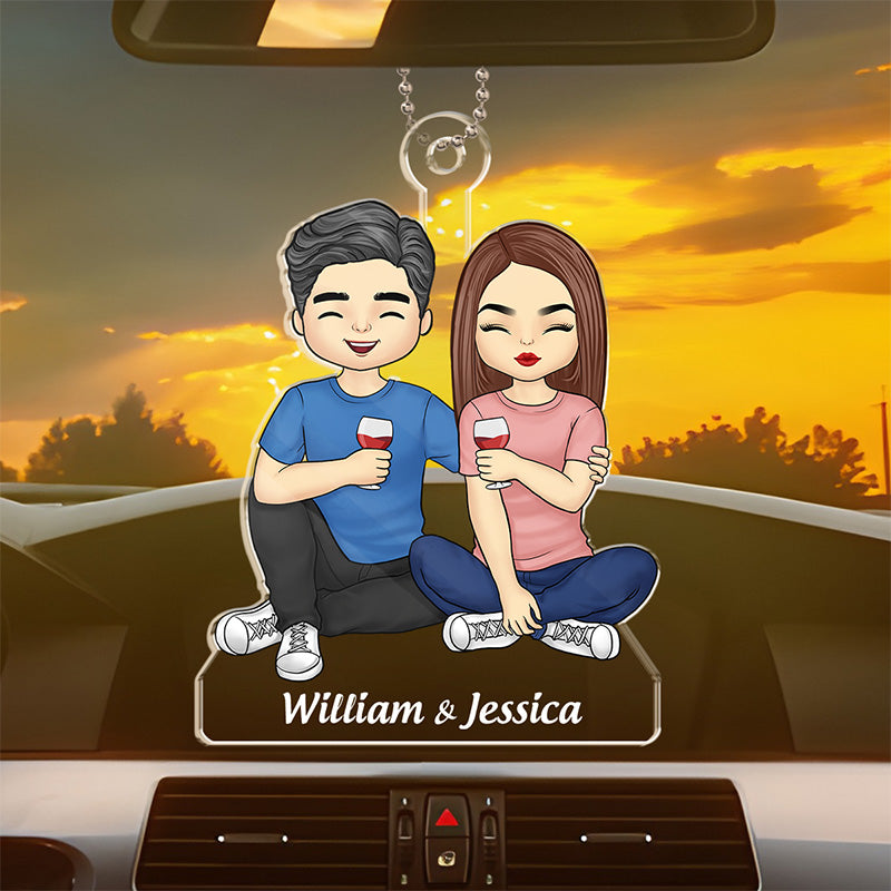 Our Favorite Road Trips - Couple Personalized Custom Car Ornament - Acrylic Custom Shaped - Gift For Husband Wife, Anniversary