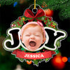 Custom Photo Peace Love And A Bundle Of Joy - Family Personalized Custom Ornament - Acrylic Custom Shaped - Christmas Gift For Baby Kids, Newborn Baby