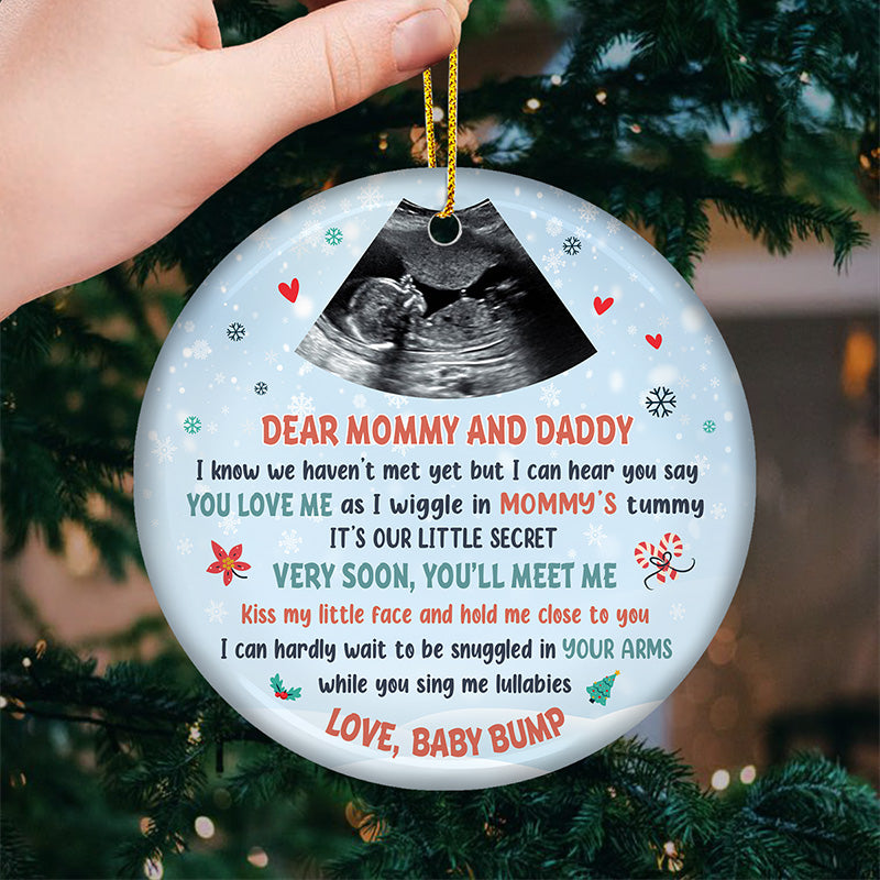 Letter to Mom and Dad from Daughter - Christmas Personalized Gifts Custom  Ornament for Family for Mom