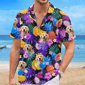 Custom Photo In The Mood For Summer - Dog & Cat Personalized Custom Unisex Tropical Hawaiian Aloha Shirt - Summer Vacation Gift, Gift For Pet Owners, Pet Lovers