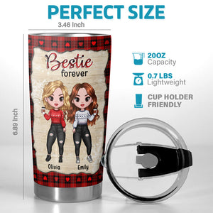 Our Friendship Is A True Blessing To Me - Bestie Personalized Custom Tumbler - Christmas Gift For Best Friends, BFF, Sisters