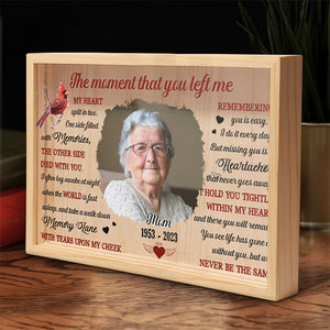 Custom Photo My Heart Split In Two - Memorial Personalized Custom Frame Light Box - Sympathy Gift For Family Members