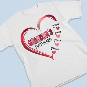 Les amoureux de grand-mère - T-shirt, sweat à capuche et sweat-shirt unisexe personnalisé pour la famille - Cadeau pour grand-mère