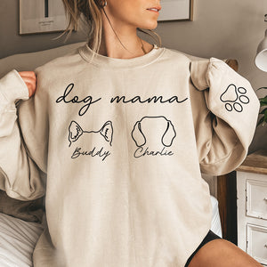 Fur Mama Ever - Dog & Cat Personalized Custom Unisex Sweatshirt With Design On Sleeve - Gift For Pet Owners, Pet Lovers