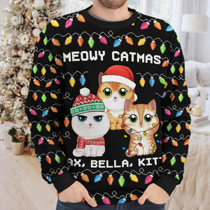 It's The Most Beautiful Time Of Year - Cat Personalized Custom Ugly Sweatshirt - Unisex Wool Jumper - Christmas Gift For Pet Owners, Pet Lovers