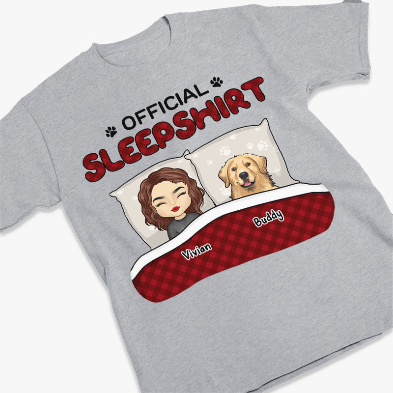 Official Sleepshirt - Dog & Cat Personalized Custom Unisex T-shirt, Hoodie, Sweatshirt - Gift For Pet Owners, Pet Lovers