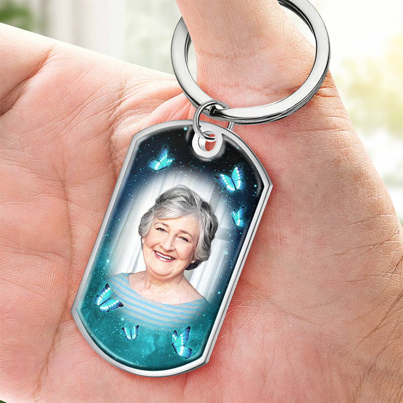 Custom Photo You Hold My Heart Forever - Memorial Personalized Custom Keychain - Sympathy Gift For Family Members