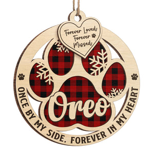Forever Loved, Forever Missed - Memorial Personalized Custom Ornament - Wood Custom Shaped - Christmas Gift, Sympathy Gift For Pet Owners, Pet Lovers