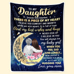 Daughter I Am So Proud Of You - Family Personalized Custom Blanket - Birthday Gift From Mom