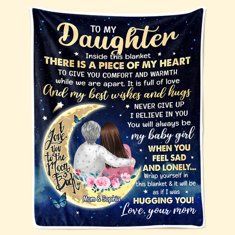 Daughter I Am So Proud Of You - Family Personalized Custom Blanket - Birthday Gift From Mom