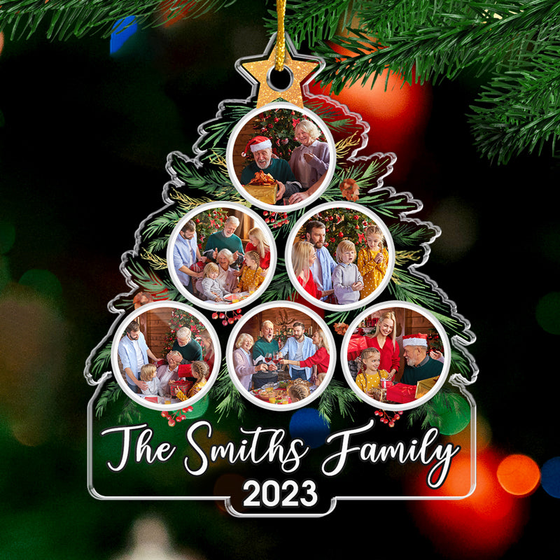 Custom Photo Home Sweet Home - Family Personalized Custom Ornament - Acrylic Custom Shaped - Christmas Gift For Family Members