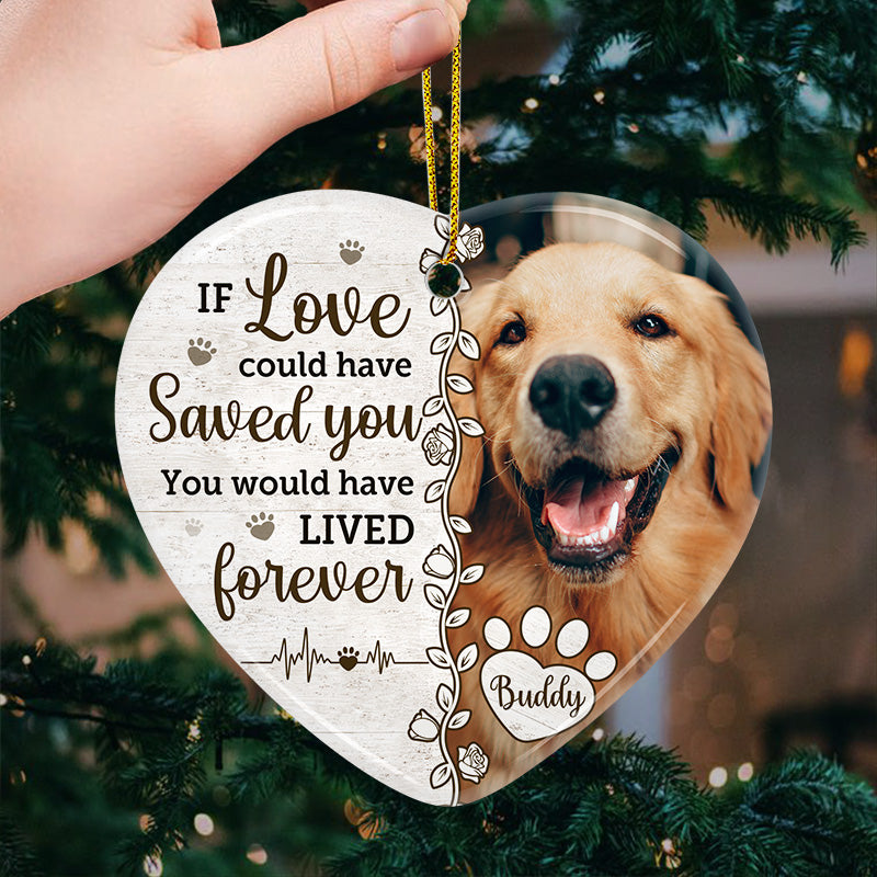 Forever in My Heart Personalized Pet Memorial Ornament – Moon Rock Prints