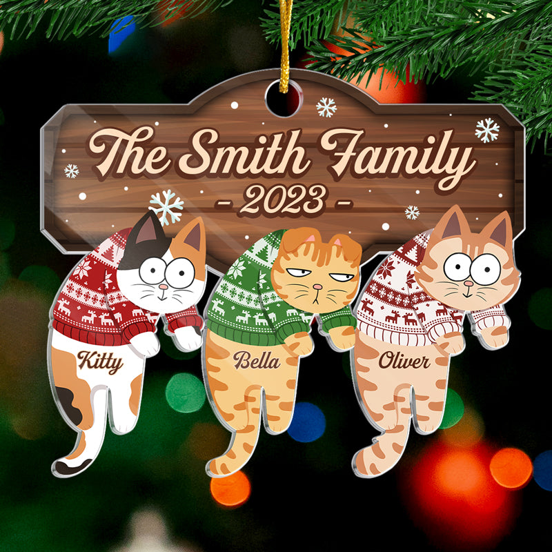 It's The Most Beautiful Time Of The Year - Cat Personalized Custom Ornament - Acrylic Custom Shaped - Christmas Gift For Pet Owners, Pet Lovers