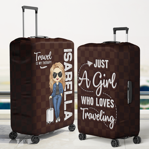 Personalized Custom Luggage Cover - Gift For Traveling Lovers, Travel Essentials For Women, Luggage Covers For Suitcase, Vacation Must Haves, Travel Gifts For Women, Honeymoon Essentials