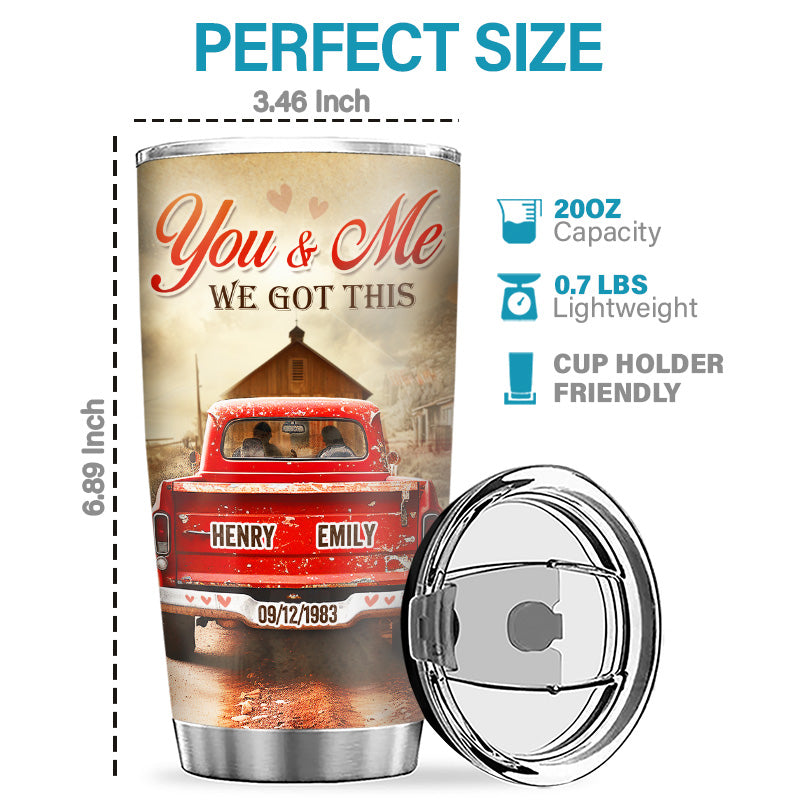 Thank You For Coming Into My Life - Couple Personalized Custom Tumbler - Gift For Husband Wife, Anniversary