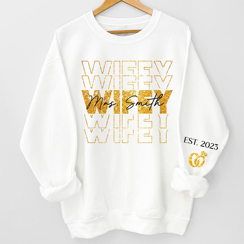 Ensemble, c'est mon endroit préféré - Sweat-shirt unisexe personnalisé pour couple avec motif sur la manche - Cadeau pour mari et femme, anniversaire