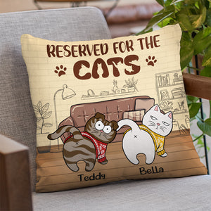 Reserved For The Cats - Cat Personalized Custom Pillow - Christmas Gift For Pet Owners, Pet Lovers