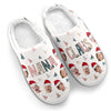 Custom Photo The Coolest Nana Claus Ever - Family Personalized Custom Fluffy Slippers - Christmas Gift For Grandma