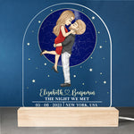 Custom Couple First Meeting Gifts - Personalized 3D LED Light