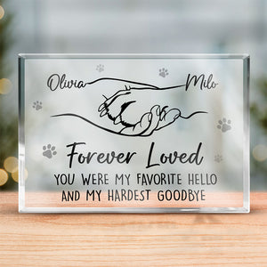 Goodbyes Are Not Forever, Goodbyes Are Not The End - Memorial Personalized Custom Rectangle Shaped Acrylic Plaque - Sympathy Gift, Gift For Pet Owners, Pet Lovers