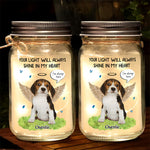 Custom Photo My Heart Was Not Ready To Lose You - Memorial Personalized Custom Mason Jar Light - Sympathy Gift For Pet Owners, Pet Lovers