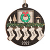 Family Is The Heart Of A Home - Family Personalized Custom Ornament - Wood Custom Shaped - Christmas Gift For Family Members, Pet Owners, Pet Lovers
