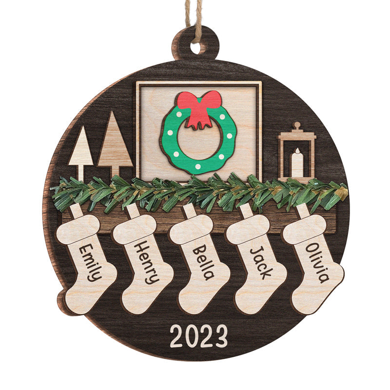Family Is The Heart Of A Home - Family Personalized Custom Ornament - Wood Custom Shaped - Christmas Gift For Family Members, Pet Owners, Pet Lovers