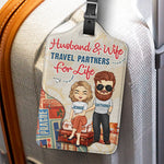 We're Partners For Life - Travel Personalized Custom Luggage Tag - Holiday Vacation Gift, Gift For Adventure Travel Lovers, Husband Wife, Anniversary