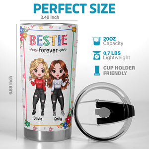 To My Best Friend - Bestie Personalized Custom Tumbler - Christmas Gift For Best Friends, BFF, Sisters