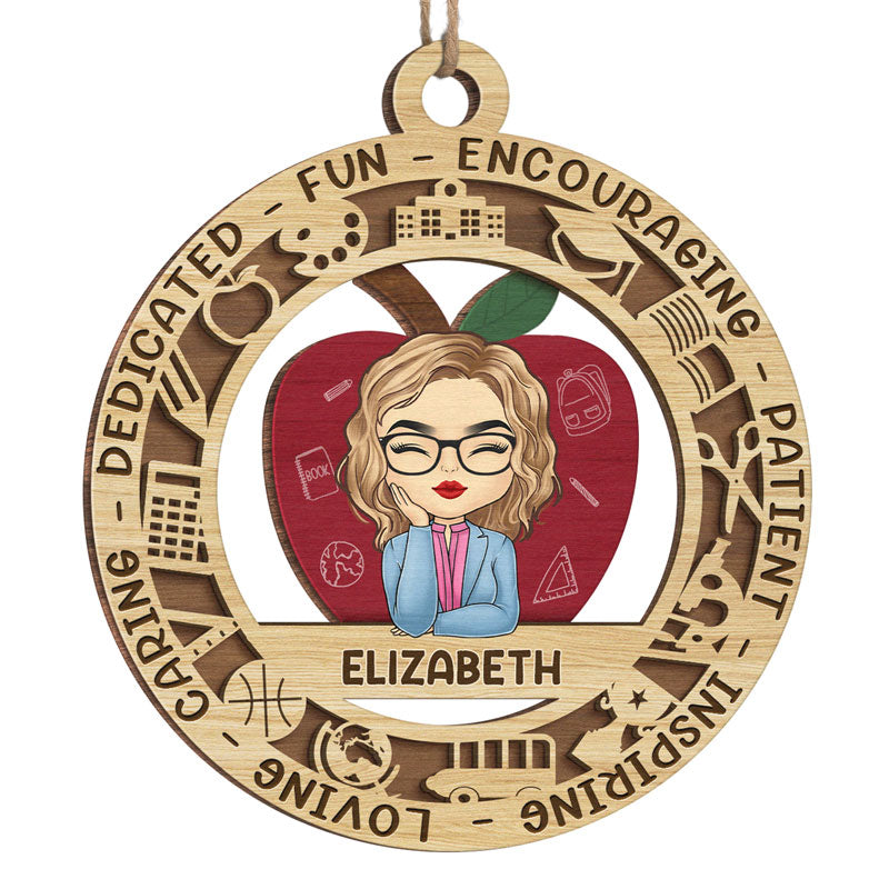 The Influence Of A Good Teacher - Teacher Personalized Custom Ornament - Wood Custom Shaped - Christmas Gift For Teacher