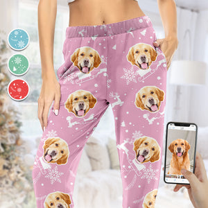 Custom Photo Comfort And Joy - Dog & Cat Personalized Custom Face Photo Pajama Pants - Christmas Gift For Pet Owners, Pet Lovers