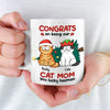 Congrats On Being My Parents - Cat Personalized Custom Mug - Christmas Gift For Pet Owners, Pet Lovers